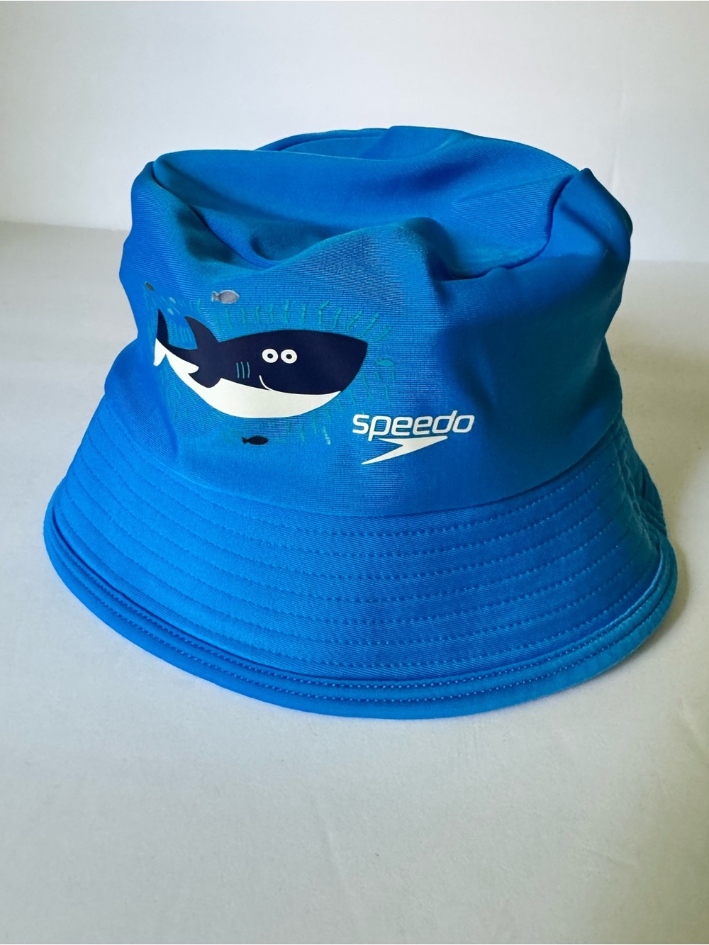 Speedo Toddler L/XL SPF 50 Blue Shark Bucket Hat Adjustable Chin Strap Hat